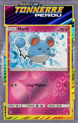 Marill Reverse - SL08:Tonnerre Perdu - 135/214 - Carte Pokemon Neuve Francaise - Image 1