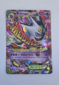 POKEMON M GENGAR EX XY166 BLACK STAR PROMO NEAR MINT CONDITION - Image 1