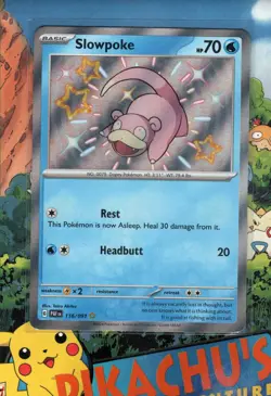 Pokemon TCG Slowpoke 116/091 SV Paldean Fates Shiny Rare NM/M - Image 1