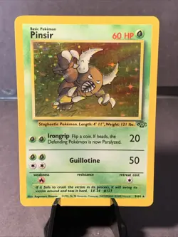 Pokemon TCG Pinsir Base Set Unlimited Jungle 9/64 Holo WOTC VTG - Image 1