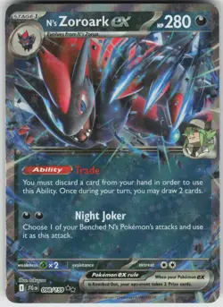 Pokemon N's Zoroark ex - 098/159 SV09: Journey Together Double Rare NM - Image 1