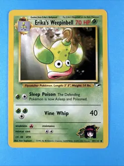 Pokemon TCG Erika's Weepinbell Gym Heroes 49/132 Regular Unlimited Uncommon NM - Image 1