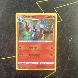 Pokemon TCG Cinderace Holo Rare 035/202 Sword & Shield Base - Image 1