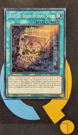 MP24-EN122 WANTED: Seeker of Sinful Spoils Prismatic Secret Rare 1st Ed YuGiOh - Image 1