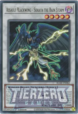 Yugioh Assault Blackwing - Sohaya the Rain Storm BLAR-EN062 Ultra Rare 1st NM/LP - Image 1