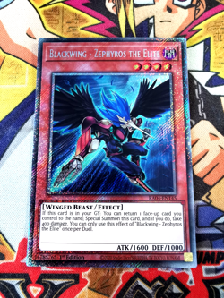Blackwing - Zephyros the Elite ra04-en145 (NEW) Platinum-Secret Yu-Gi-Oh - Image 1