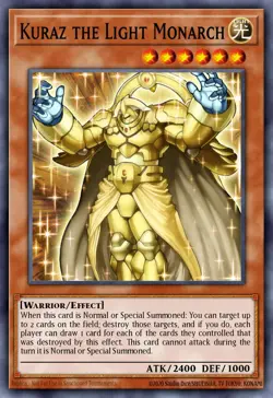 Yugioh RA04-EN133 - Kuraz The Light Monarch - Platinum Secret Rare - Image 1