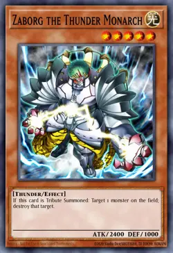 Yugioh RA04-EN125 - Zaborg The Thunder Monarch - Platinum Secret Rare - Image 1