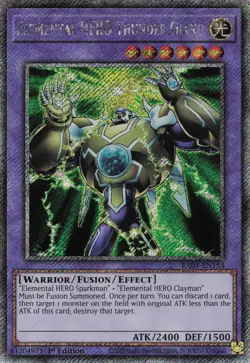 Yugioh Elemental HERO Thunder Giant RA03-EN153 - Platinum Secret Rare - Image 1