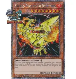 Yugioh! 1x Sacred Phoenix of Nephthys RA03-EN147 Platinum Secret Rare 1st Ed NM - Image 1