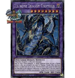 Yugioh! 1x Thunder Dragon Colossus RA03-EN036 Platinum Secret Rare 1st Ed NM - Image 1