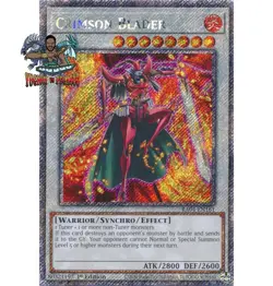 Yugioh! 1x Crimson Blader RA04-EN161 Platinum Secret Rare 1st Ed NM - Image 1