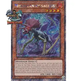 Yugioh! 1x Miscellaneousaurus RA04-EN022 Platinum Secret Rare 1st Ed NM - Image 1