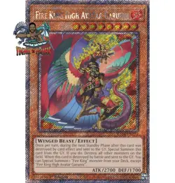 Yugioh! 1x Fire King High Avatar Garunix RA04-EN194 Platinum Secret Rare NM - Image 1