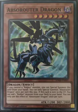 YuGiOh Absorouter Dragon Super Rare 1st Edition SDRR-EN005 - Image 1