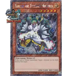 Yugioh! 1x Zaborg the Thunder Monarch RA04-EN125 Platinum Secret Rare 1st Ed NM - Image 1