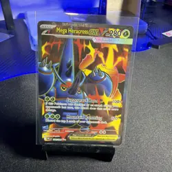 Pokemon Mega Heracross EX 108/094 Phantasmal Flames SR Full Art English Card TCG - Image 1