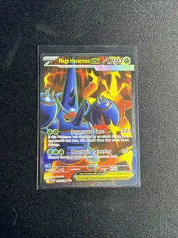 Pokemon Mega Heracross EX 108/094 Phantasmal Flames SR Full Art English Card TCG - Image 4