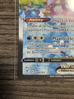 glaceon vmax 209/203 Alt Art Evolving Skies NM - Pokemon TCG Card - Image 5