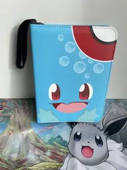 Squirtle Premium Pocket ZIP Card Binder/Folder Pokemon 400 Cards Album Collector - Image 1