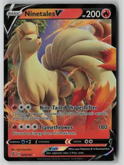 Ninetales V 26/192 Pokemon Rebel Clash Rare V Near Mint Card (NM) 1 - Image 1