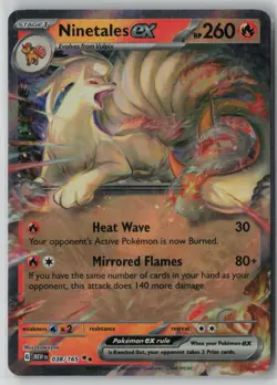 Ninetales ex 38/165 Pokemon TCG 151 Double Rare Near Mint Card (NM) 1 - Image 1