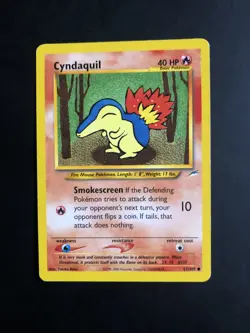 Pokemon Cyndaquil 61/105 Neo Destiny Common Pokemon Card LP/MP - Image 1