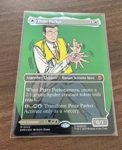 MTG English Peter Parker (0232) (Borderless) NM Foil Marvel's Spider-Man - Image 1