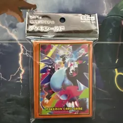 Japanese Pokemon Center - Mega Charizard X 64 Deck Card Sleeves - Brand New - Image 1