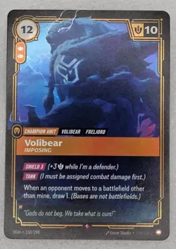 Riftbound Volibear Card Origins OGN 158/298 League Of Legends NM Pack Fresh! - Image 1
