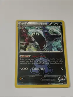 Team Aqua's Sharpedo | 21/34 | Holo | XY Double Crisis | Pokemon Card - Image 1
