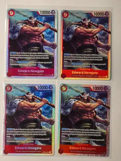 OP02-004 Edward Newgate SR x4 Playset - One Piece Card Game TCG - English NM/M - Image 1