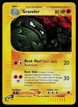 Pokemon Card - Graveler Expedition 79/165 Uncommon Reverse Holo - Image 1