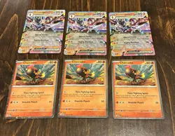 Ceruledge EX 036/191 & Charcadet Cosmos Foil Cards x3 Each NM Pokemon Cards - Image 1