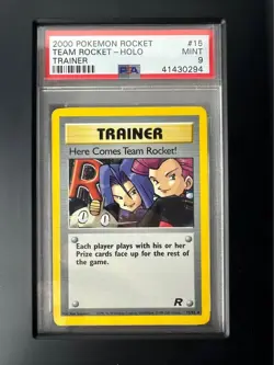 PSA 9 Here Comes Team Rocket Holo #15 - 2000 Pokemon Rocket Unlimited - Image 2
