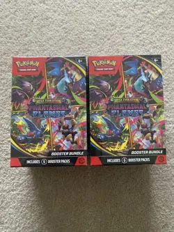 X2 Pokemon TCG Mega Evolution Phantasmal Flames Booster Bundles - Image 1
