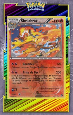 🌈Simiabraz Reverse-XY11:Offensive Vapeur-20/114-Carte Pokemon Neuve Francaise - Image 1