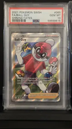 2021 Pokemon Shining Fates - Ball Guy - Full Art Holo 065/072 - PSA 10 - Image 1