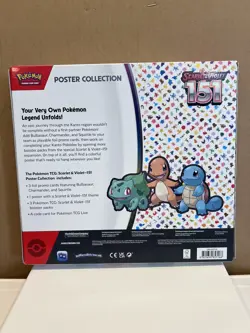 Pokemon TCG Scarlet & Violet 151 Poster Collection Box 3 Packs Sealed 820650853166 - Image 2
