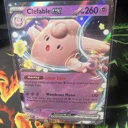 Pokemon TCG Obsidian Flames Clefable ex 82/197 Double Rare Near Mint - Image 1