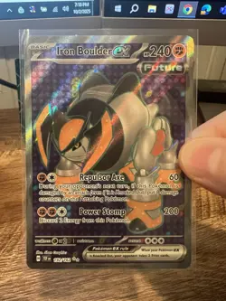 Pokemon Iron Boulder ex 192/162 SV05: Temporal Forces Ultra Rare Holo Full Art - Image 2