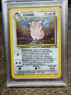 1999 Pokemon Jungle Clefable Holo Rare PSA 5 1/64 - Image 2