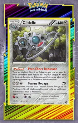 🌈Cliticlic -XY11:Offensive Vapeur-73/114-Carte Pokemon Neuve Francaise - Image 1