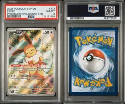 2025 POKEMON SVP EN-SV BLACK STAR PROMO #173 EEVEE PSA 8 - Image 3