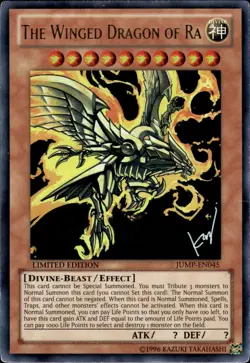 The Winged Dragon Of Ra - Ultra Rare Limited Edition JUMP-EN045 - MP - YuGiOh - Image 1