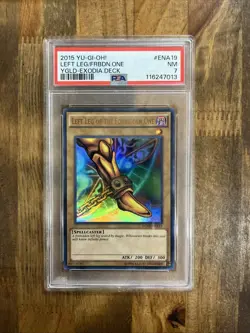Graded PSA 7 2015 YU-GI-OH! Left Leg/FRBDN.One YGLD-Exodia Deck #ENA19 - Image 1
