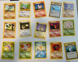 Pokemon TCG Vintage Lot Base-Jungle-Fossil-Team Rocket-Base 2-Gym 15 Cards - Image 1