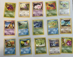 Pokemon TCG Vintage Lot Base-Jungle-Fossil-Team Rocket-Base 2-Gym 15 Cards - Image 1