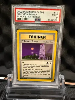 PSA 9 MINT Pokemon Tower # 42 WOTC Black Star Promo Pokemon Card - Image 1