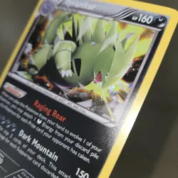 INSANE DOUBLE WHOLE SWIRL HOLO BLEED Tyranitar 56/124 Cosmos Promo Pokemon Card - Image 5